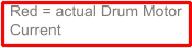 Red = actual Drum Motor Current