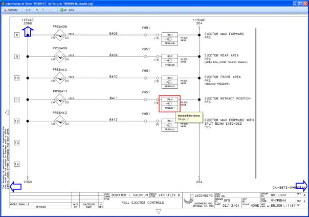 E&I Schematic with link to the specific item