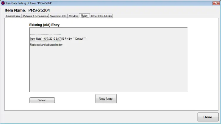 Detailed Info about the Item (Notes written by personal)