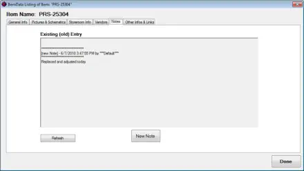 Detailed Info about the Item (Notes written by personal)